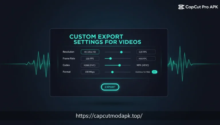 Custom Export Setting for Videos On CapCut Pro APK Easily